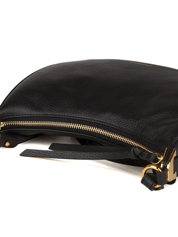 Coccinelle Fujiko Grained Leather Crossbody Bag — Black, view 4