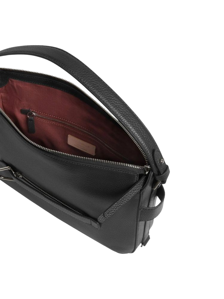 Coccinelle Grained Leather Hobo Bag — Black, view 4