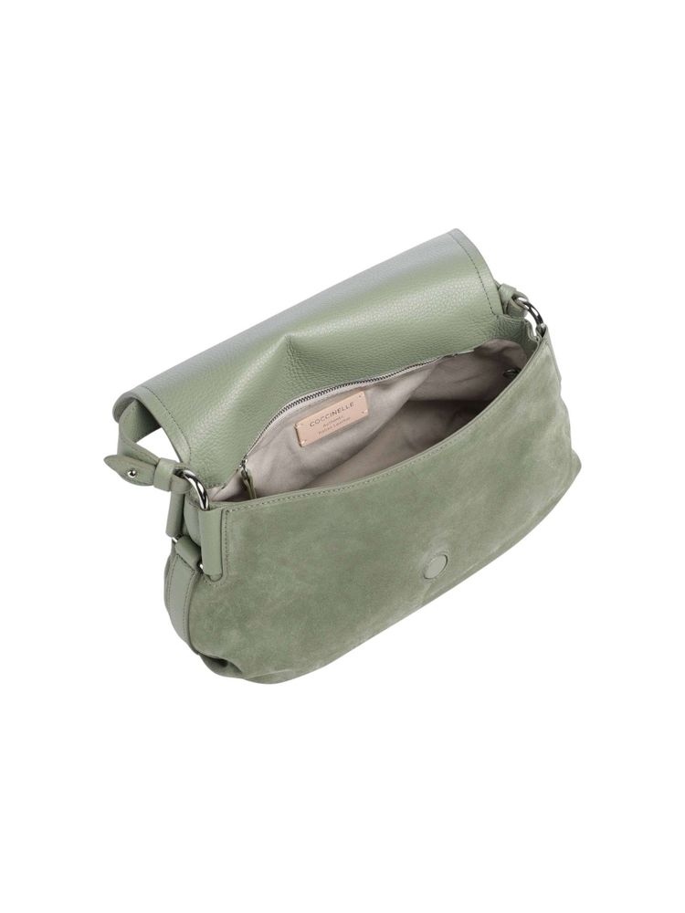 Coccinelle Rebekka Leather Shoulder Bag — Green, view 3