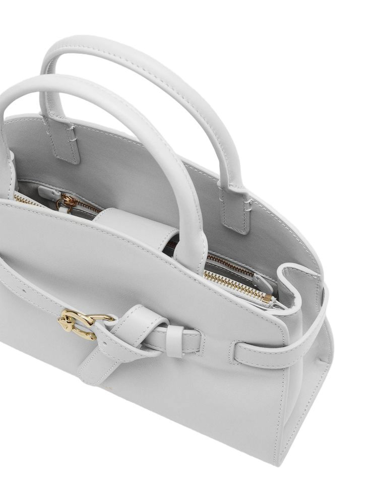 Coccinelle Sabine Leather Top Handle Bag — White, view 4