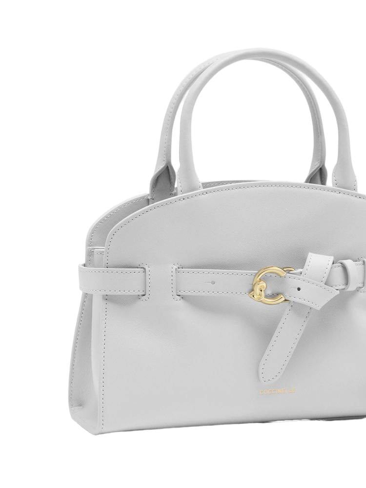 Coccinelle Sabine Leather Top Handle Bag — White, view 5