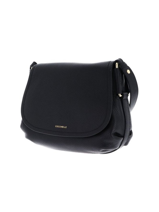 Coccinelle Leather Shoulder Bag — Black, view 2