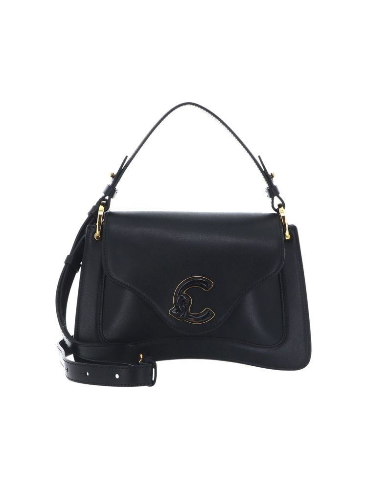 Coccinelle Calfskin Leather Shoulder Bag — Black by Coccinelle