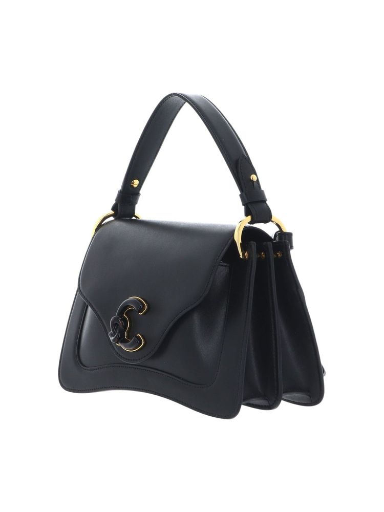 Coccinelle Calfskin Leather Shoulder Bag — Black, view 2
