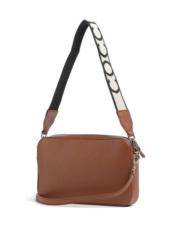 Coccinelle Grained Leather Shoulder Bag — Brown, view 2