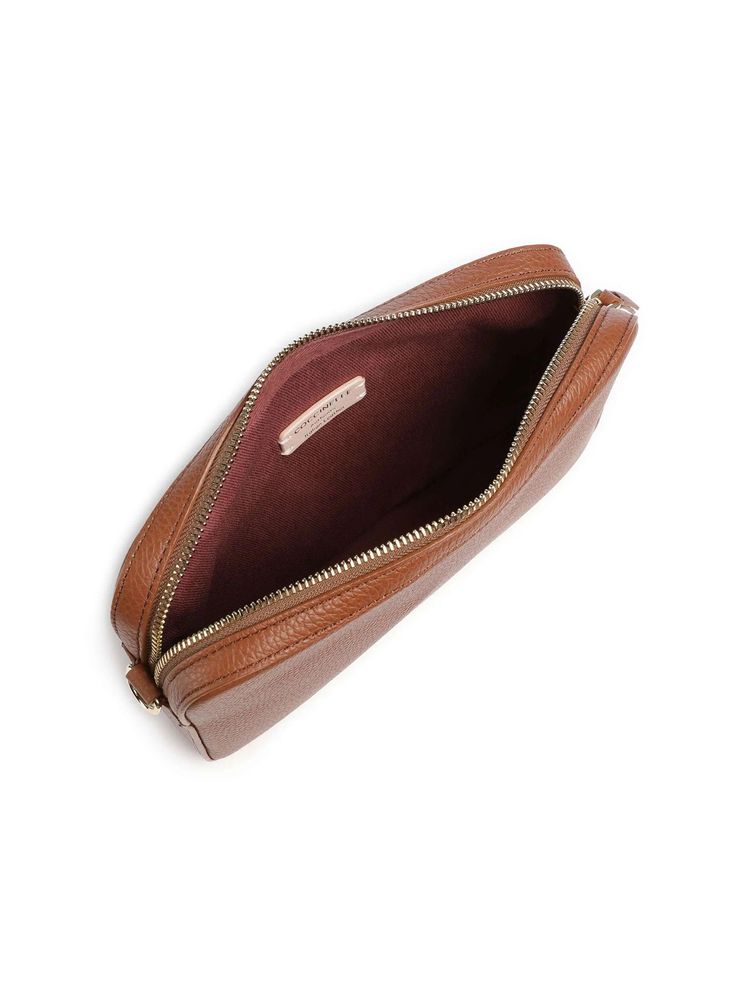 Coccinelle Grained Leather Shoulder Bag — Brown, view 3