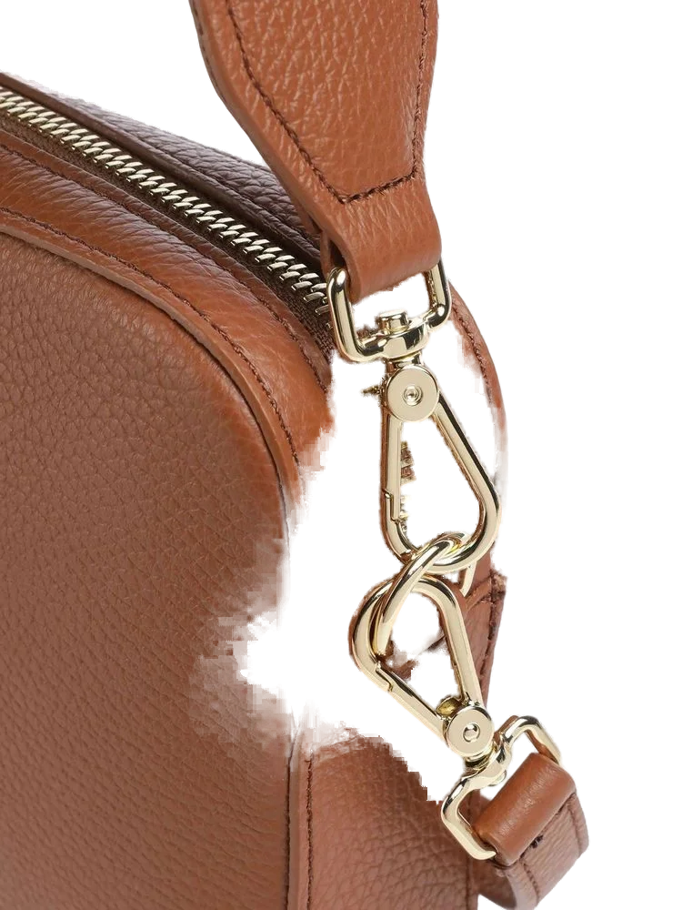 Coccinelle Grained Leather Shoulder Bag — Brown, view 5