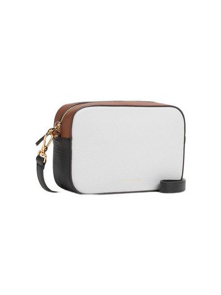 Coccinelle Tebe Tricolor Leather Crossbody Bag — White, view 3