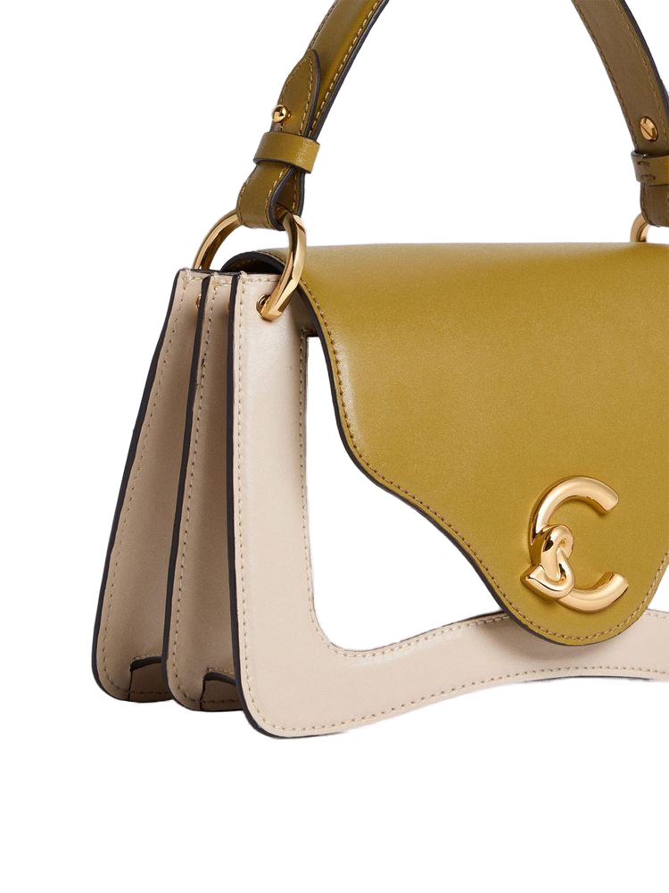 Coccinelle Leather Top Handle Bag — Beige, view 5