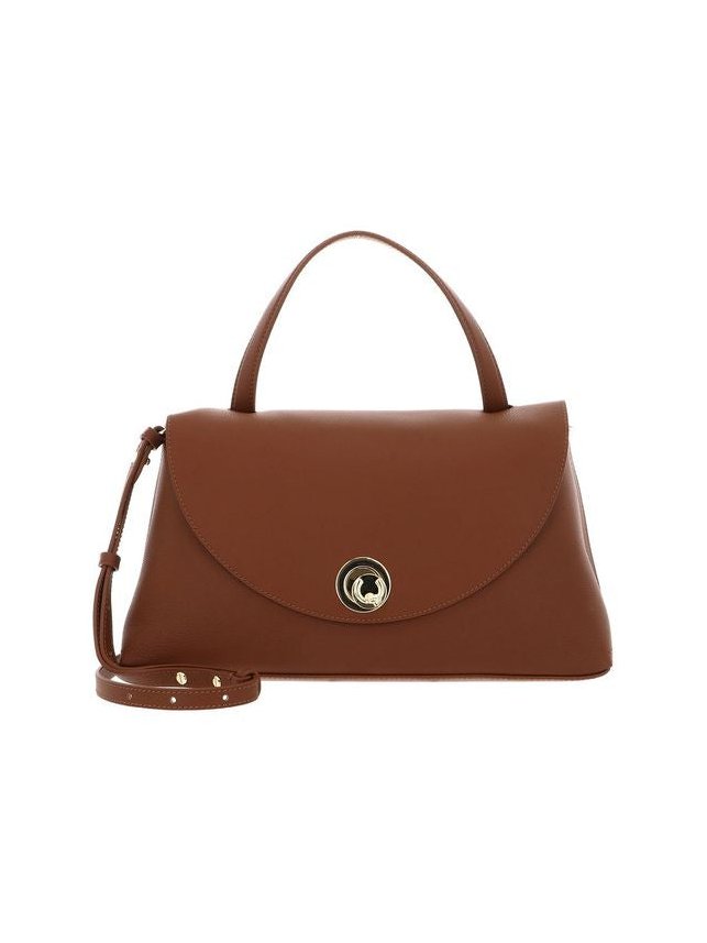Coccinelle Bovine Leather Top Handle Bag — Brown, view 2