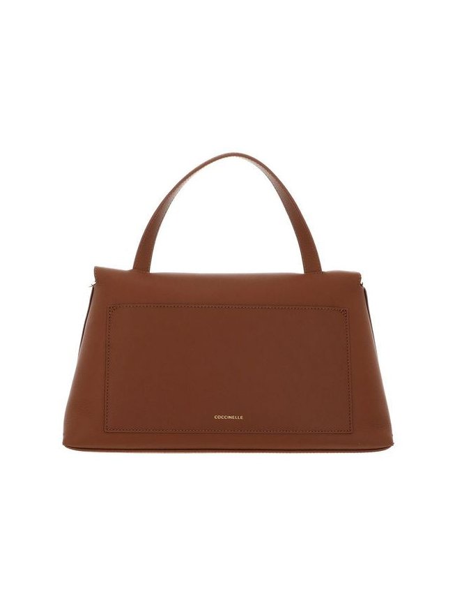 Coccinelle Bovine Leather Top Handle Bag — Brown, view 3
