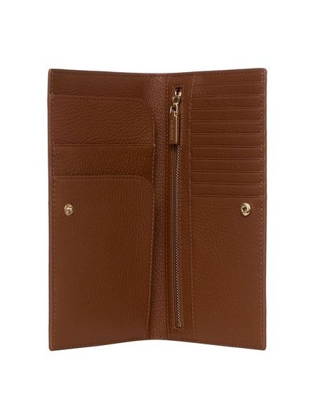 Coccinelle Grained Leather Wallet — Brown, view 2