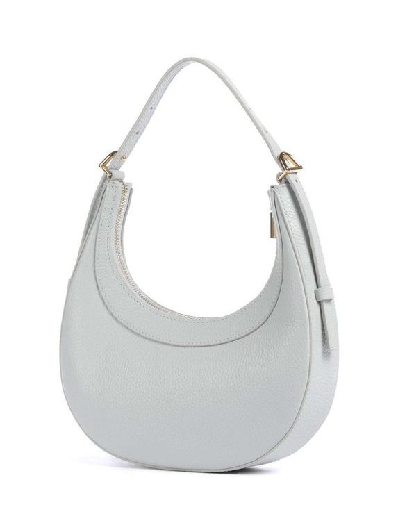 Coccinelle Whisper Grained Leather Shoulder Bag — White, view 2