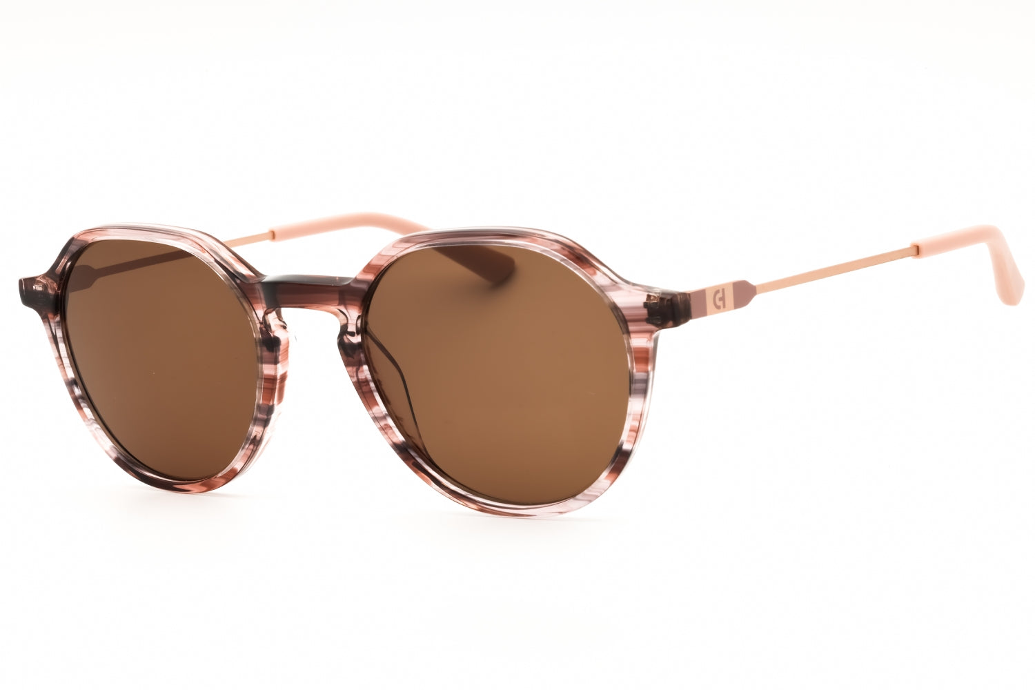 Cole Haan CH6503 Round Acetate Sunglasses — Brown by Cole Haan