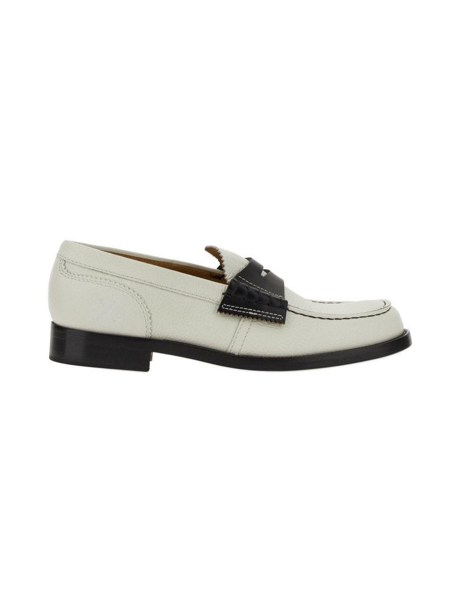 College Leather Loafer — White by College