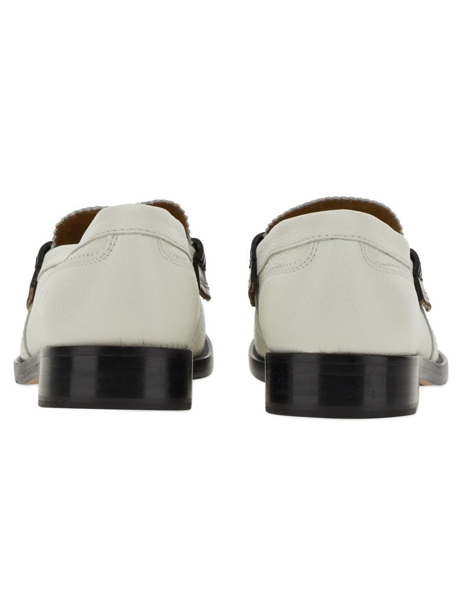 College Leather Loafer — White, view 2
