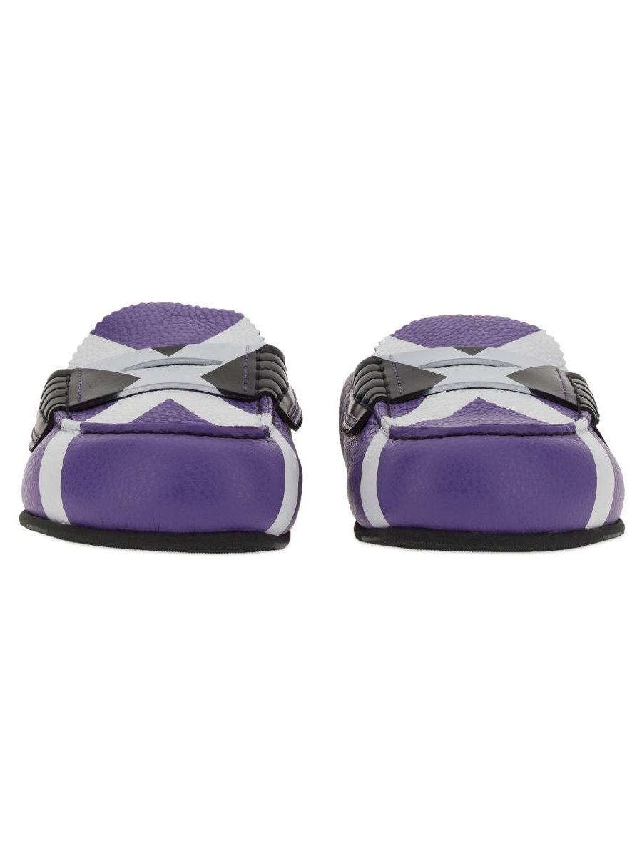 College Handmade with Iconic X Design Sandal — Purple, view 3