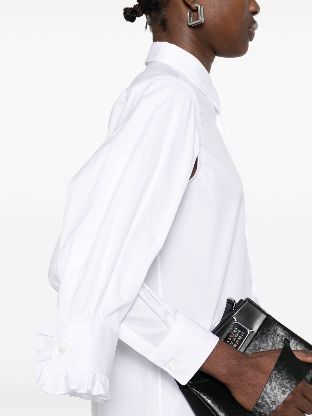 Comme Comme Cotton Shirt — White, view 4