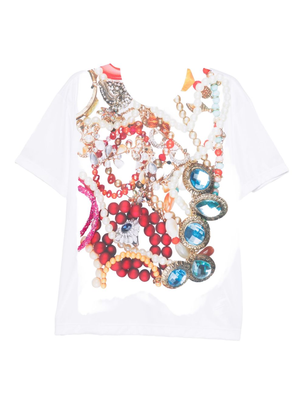 Comme Comme Jewellery-Print T-Shirt — White by Comme Comme