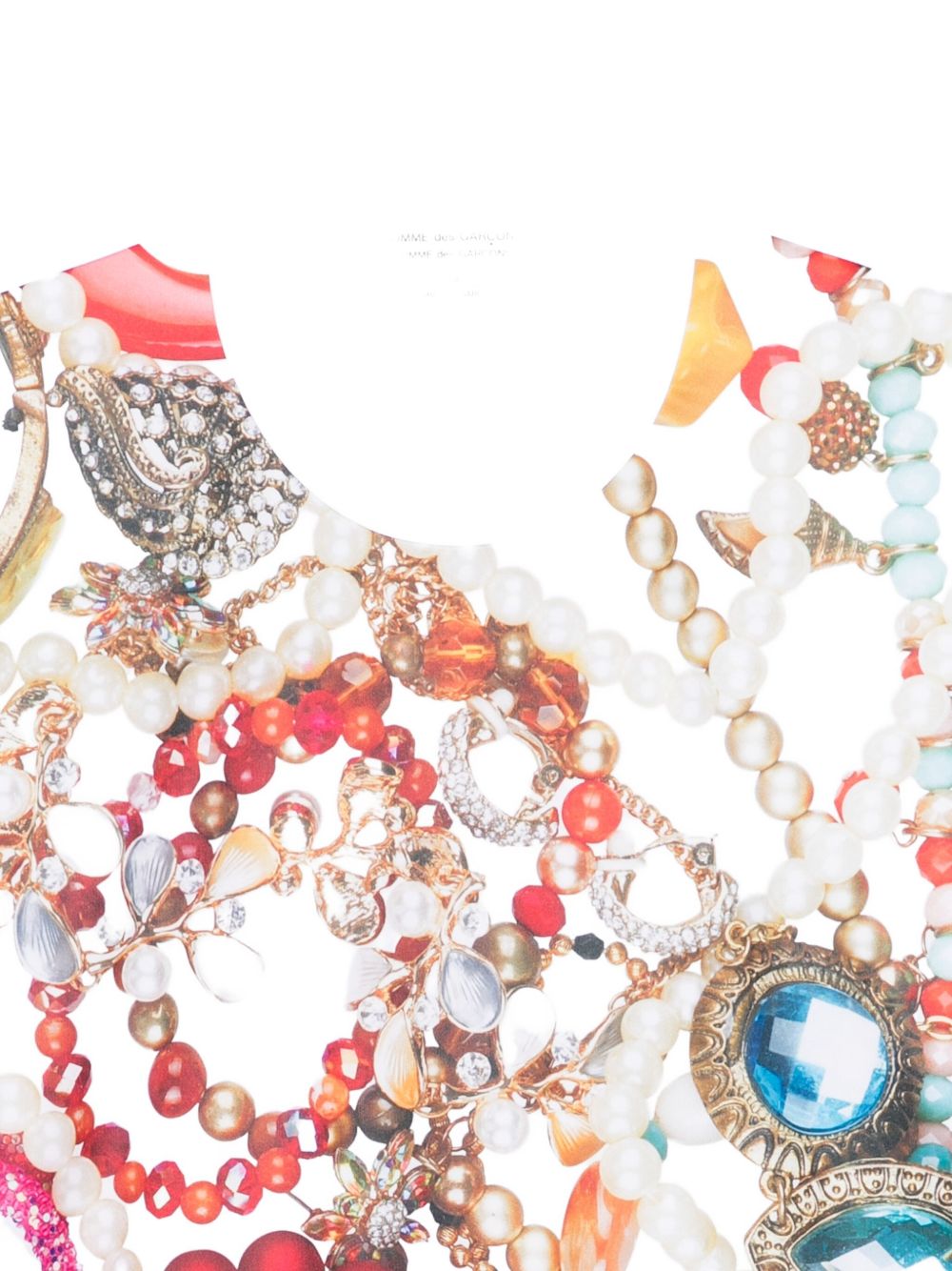 Comme Comme Jewellery-Print T-Shirt — White, view 2