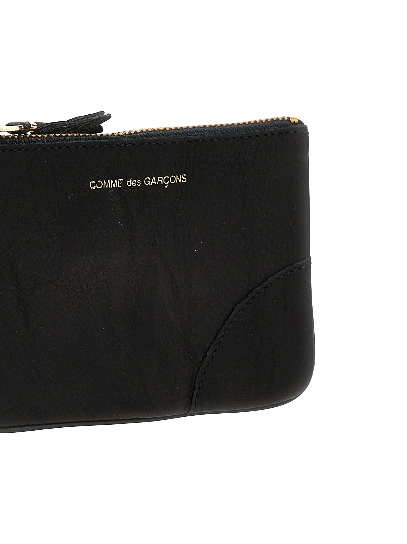 Comme des Garçons Washed Calfskin Card Case — Black, view 3