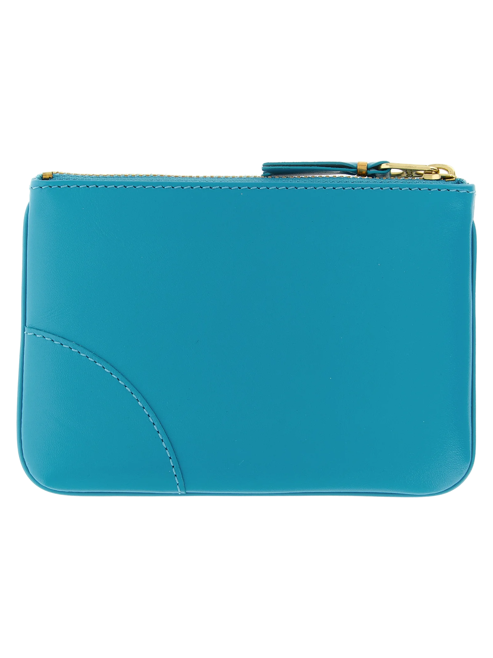 Comme des Garçons Calf Leather Card Case — Blue, view 2