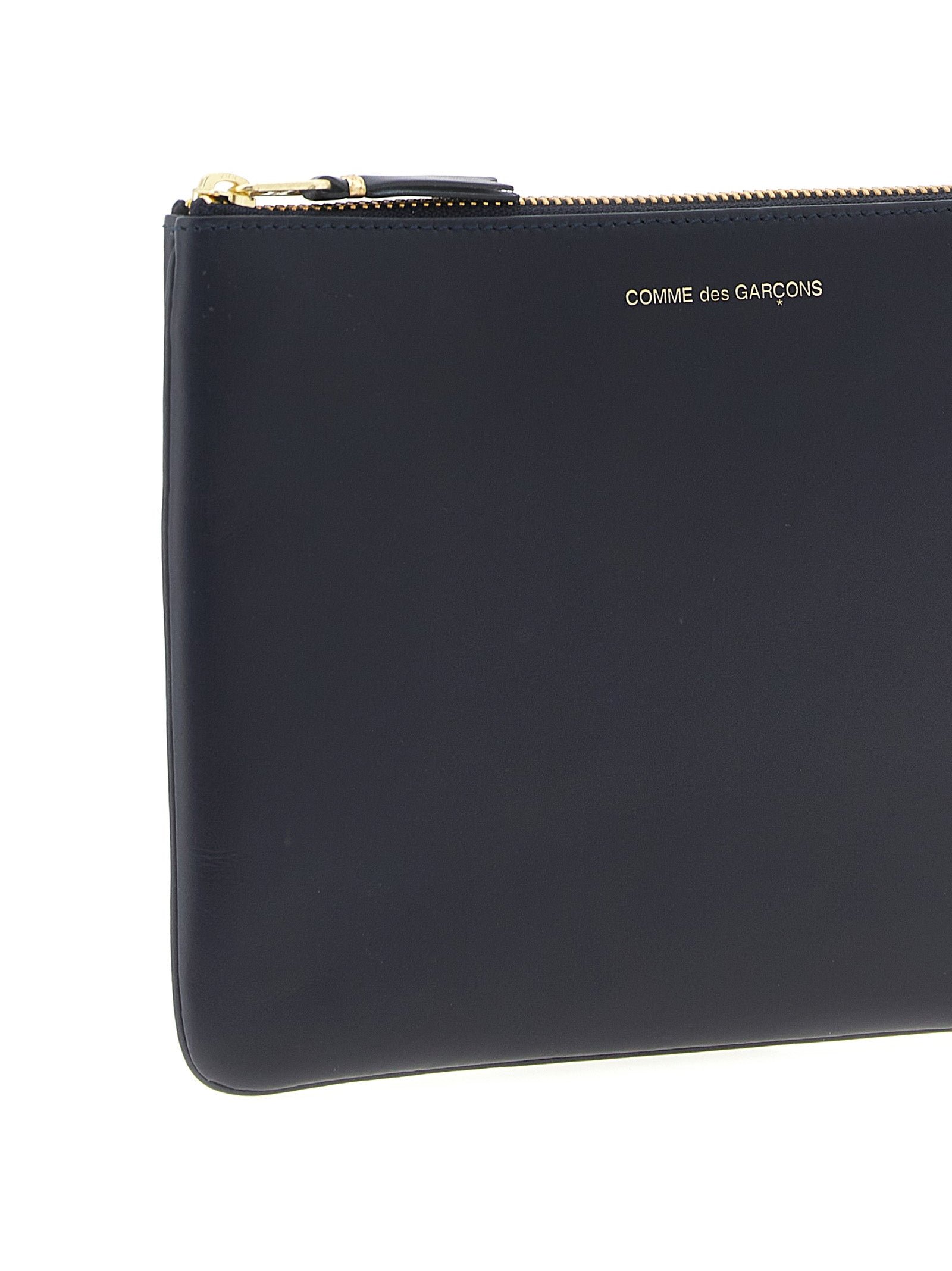 Comme des Garçons Cowhide Leather Card Case — Blue, view 3