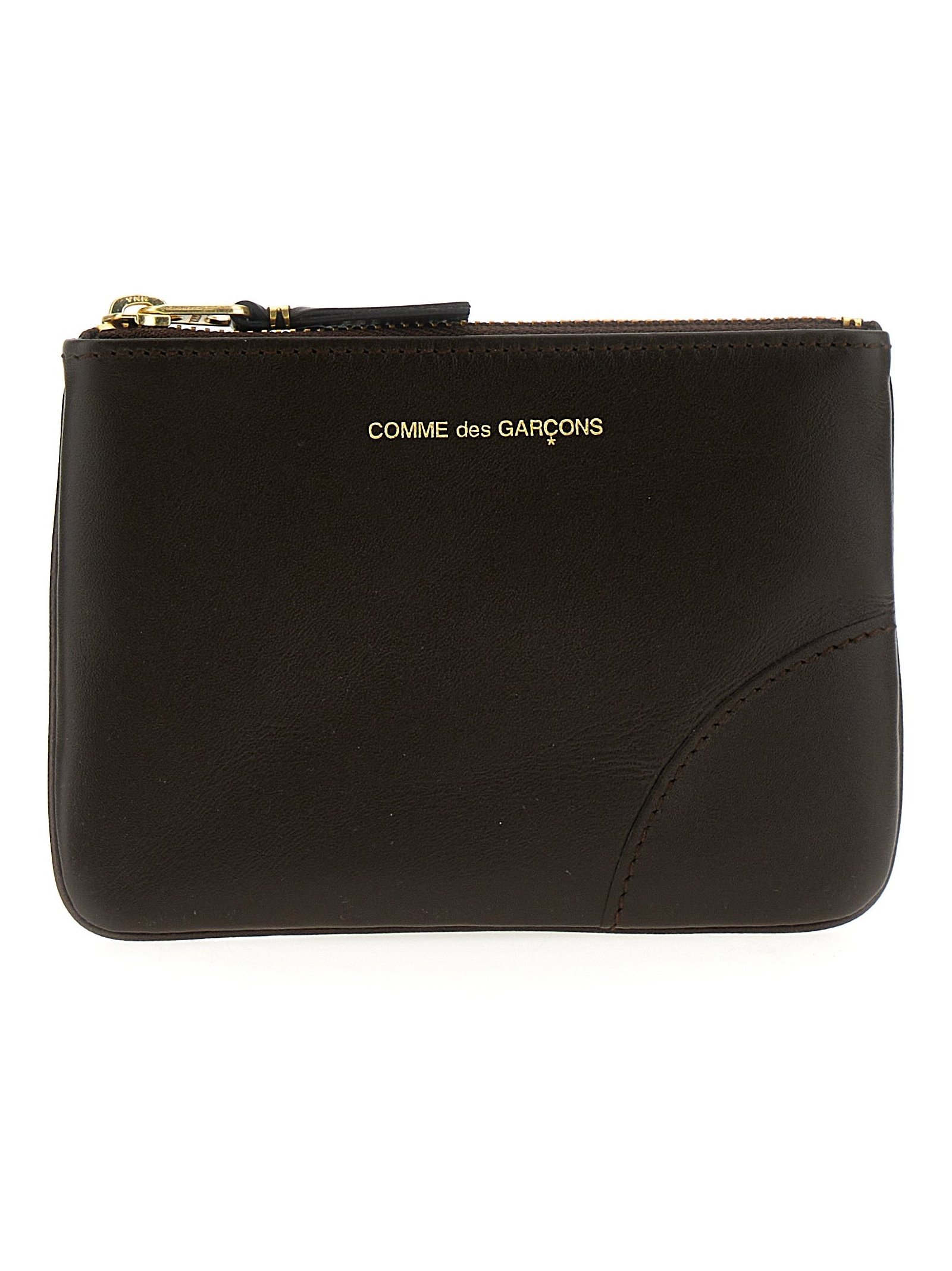 Comme des Garçons Calfskin Leather Card Case — Brown by Comme Des Garcons