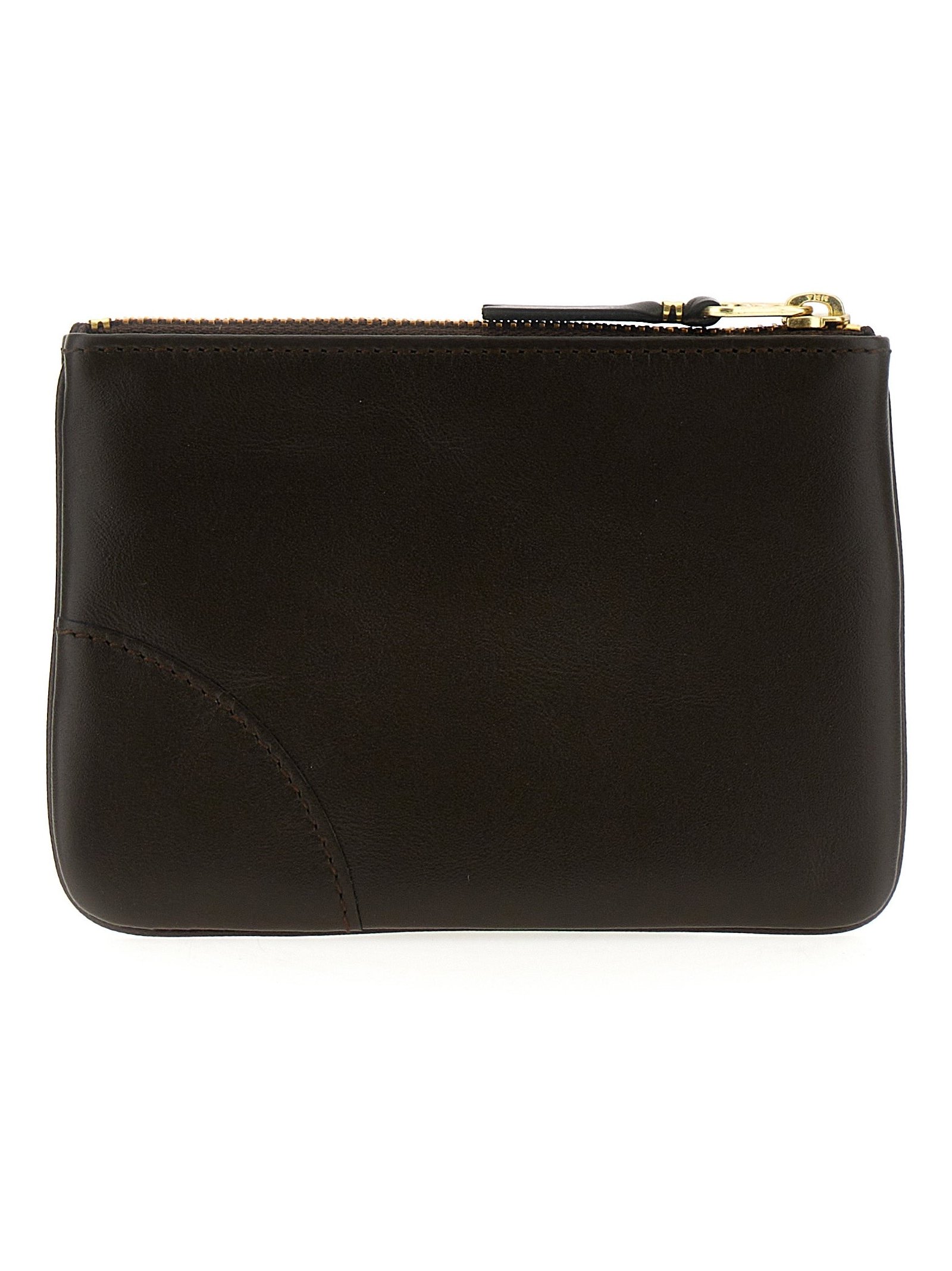 Comme des Garçons Calfskin Leather Card Case — Brown, view 2