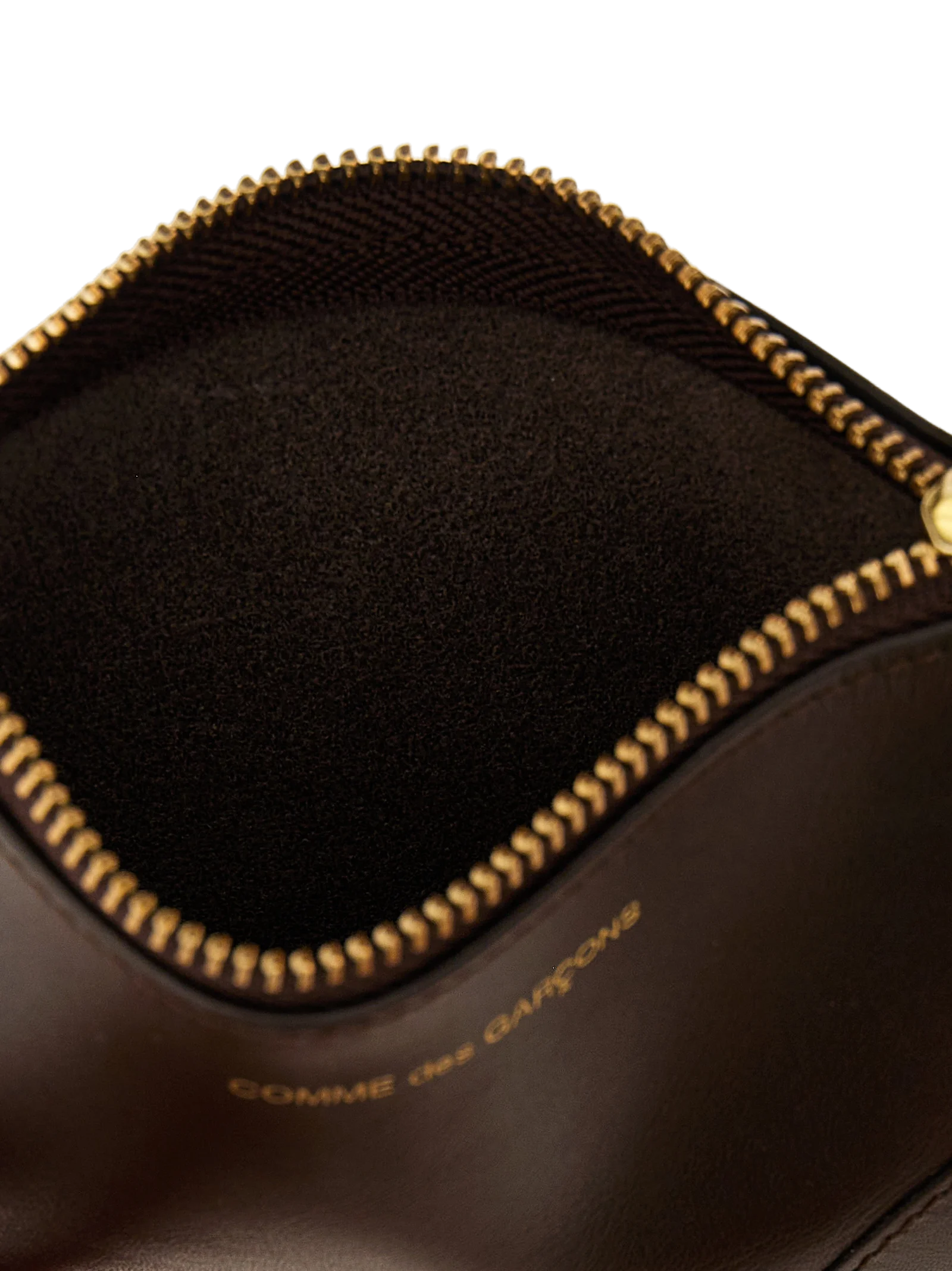 Comme des Garçons Calfskin Leather Card Case — Brown, view 3