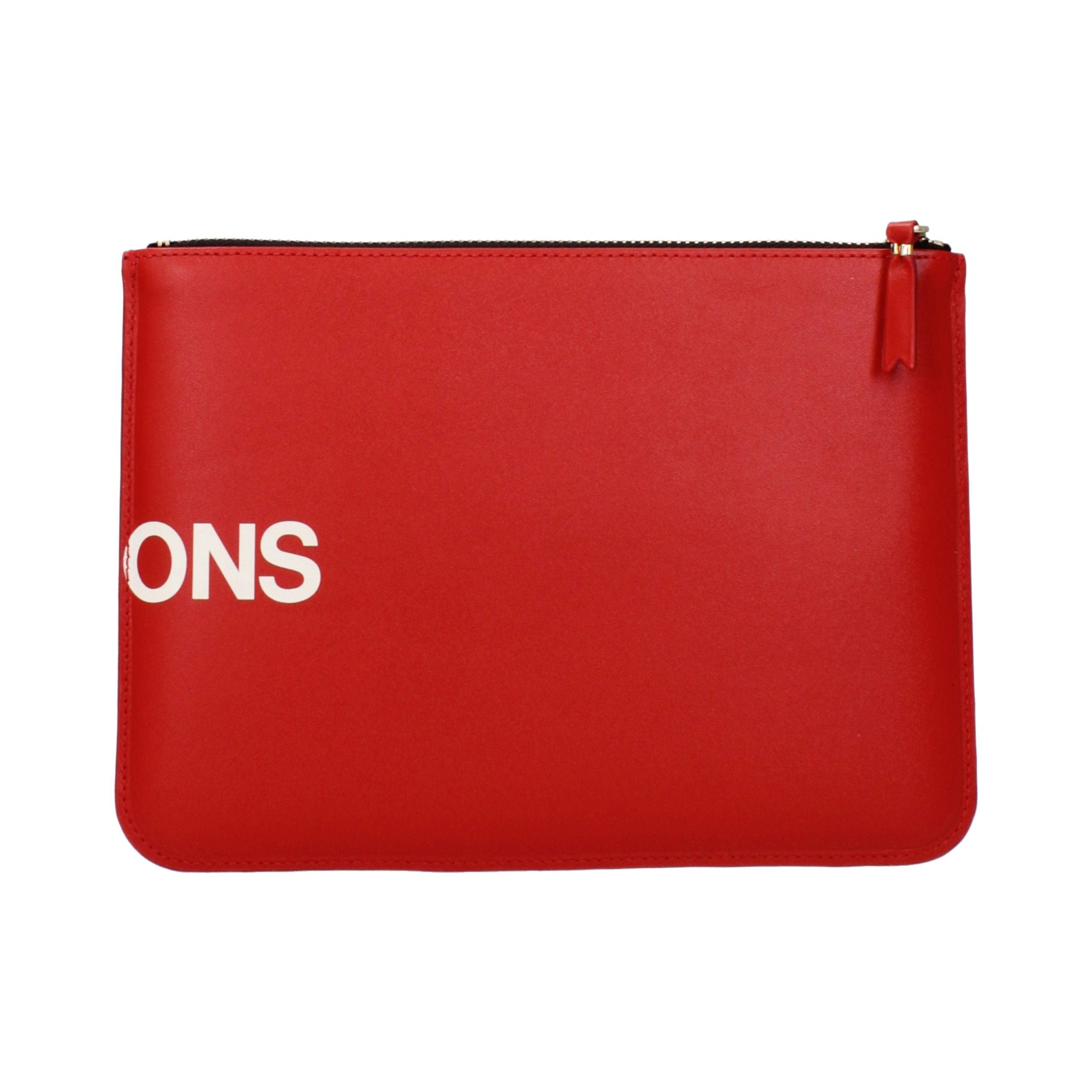 Comme des Garçons Leather Clutch — Red, view 3