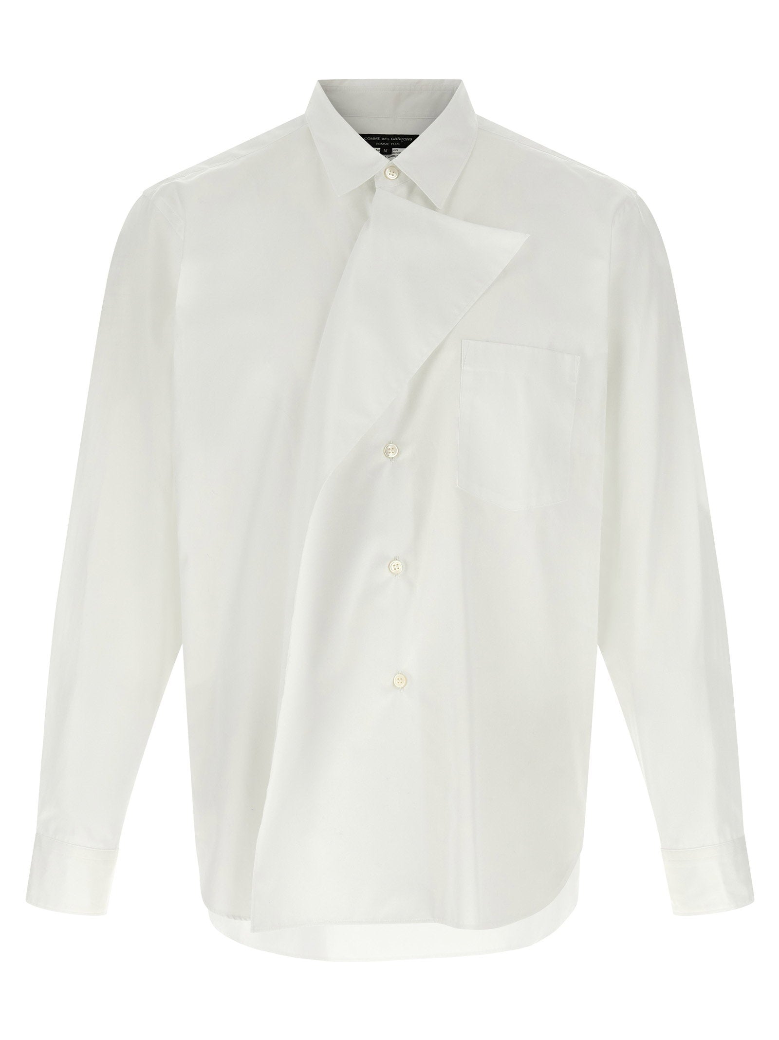 Comme Des Garçons Homme Plus Asymmetric Panel Shirt — White by Comme Des Garcons Homme Plus