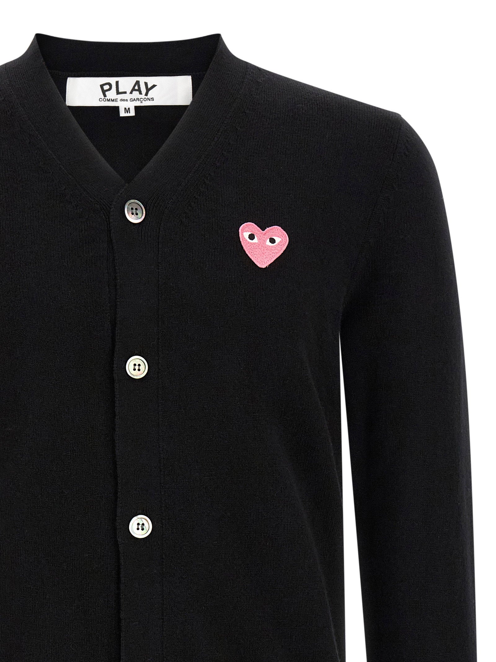 Comme Des Garçons Play Cardigan — Black, view 3