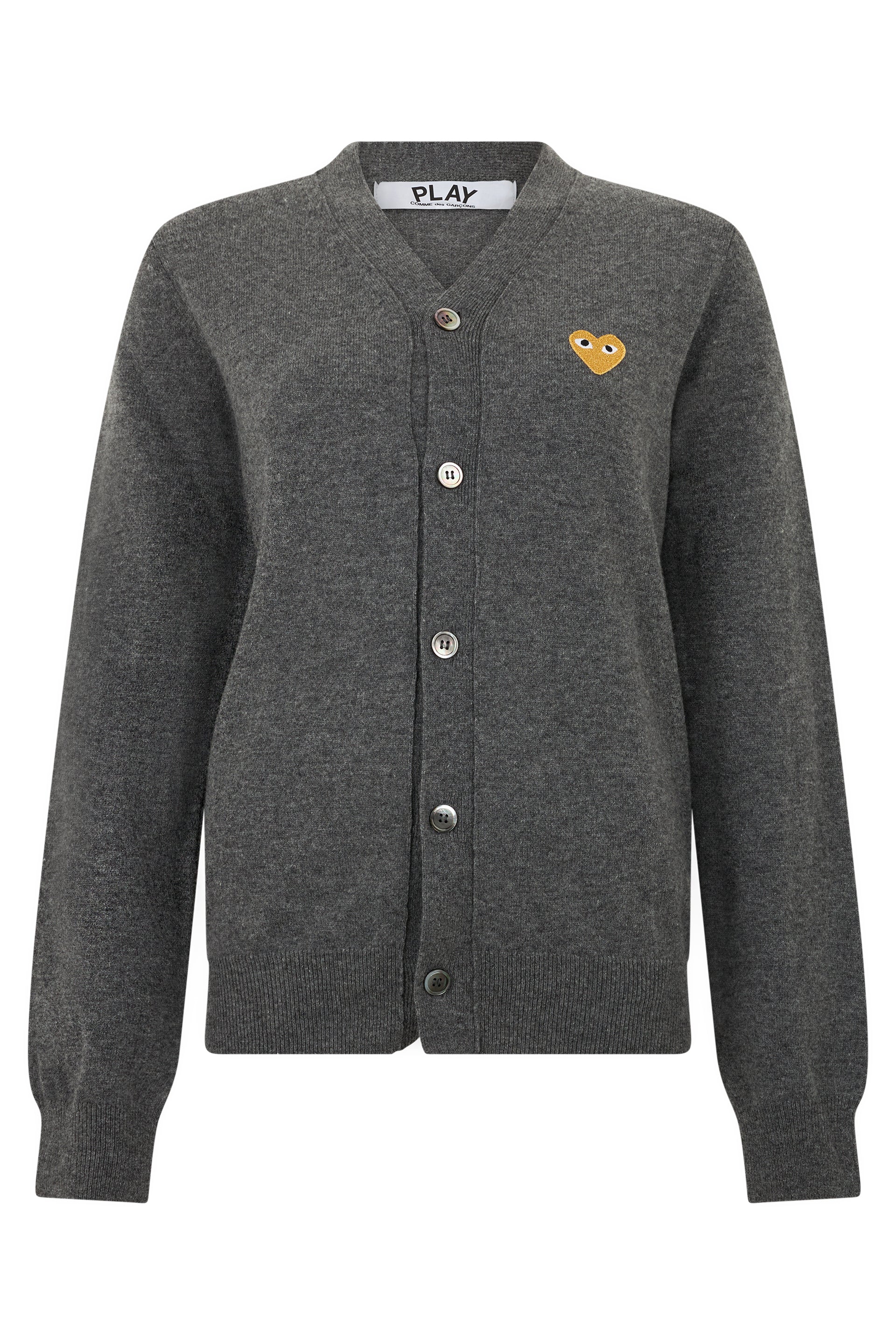 Comme Des GarçOns Play Wool Cardigan — Gray by Comme Des Garçons Play