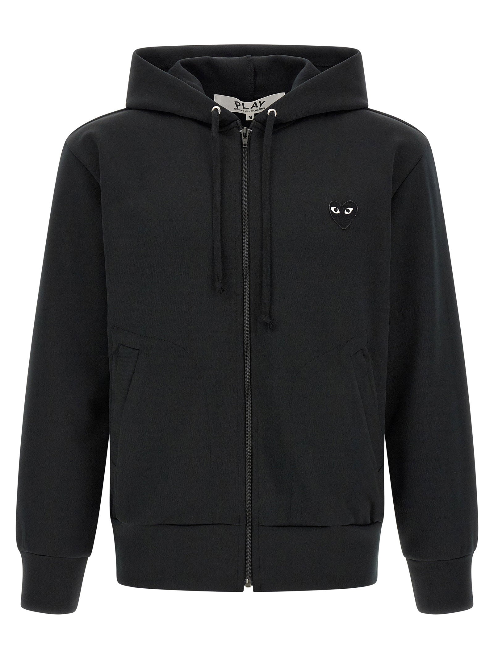 Comme Des Garçons Play Heart-Embroidered Hoodie — Black by Comme Des Garçons Play
