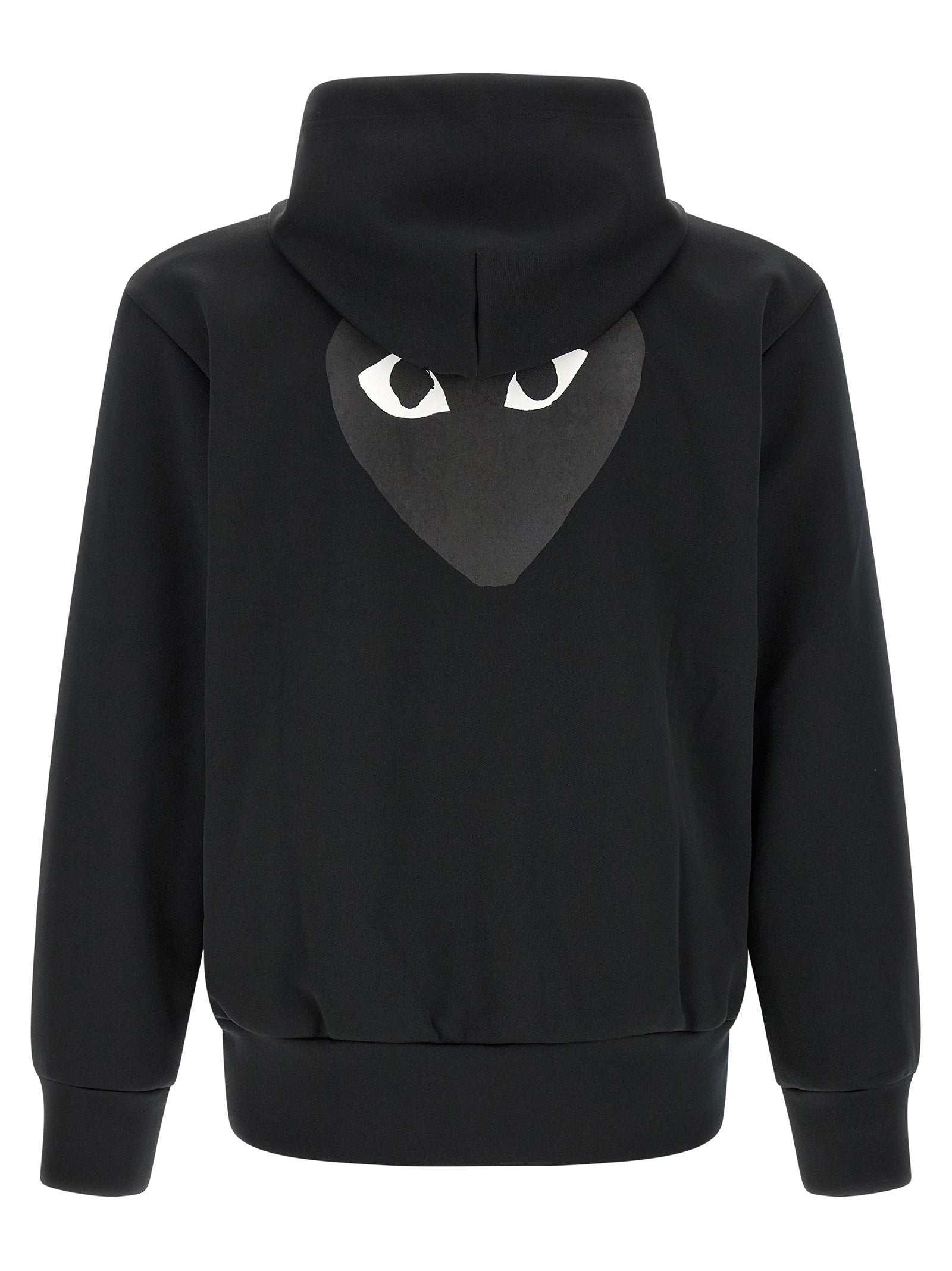 Comme Des Garçons Play Heart-Embroidered Hoodie — Black, view 2