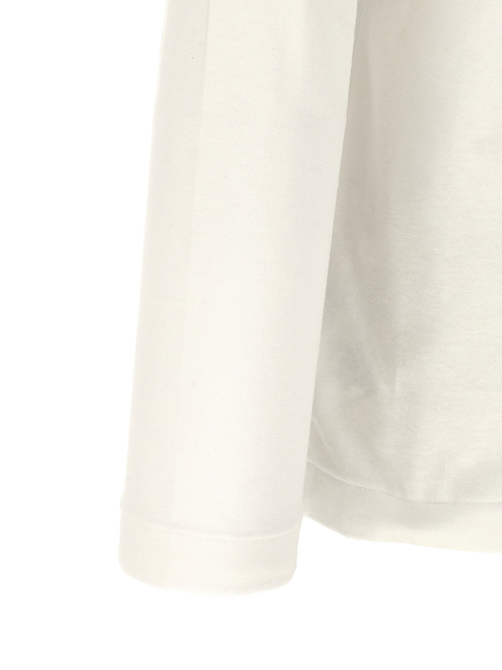Comme Des Garçons Play Heart-Embroidered Long-Sleeve T-Shirt — Cream, view 4