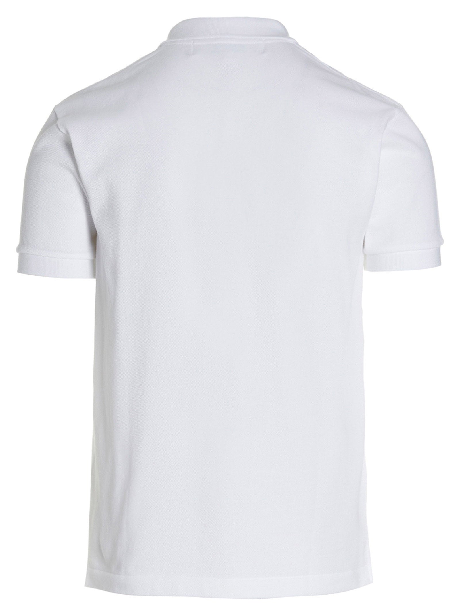 Comme Des Garçons Play Logo-Embroidered Piqué Polo — White, view 2