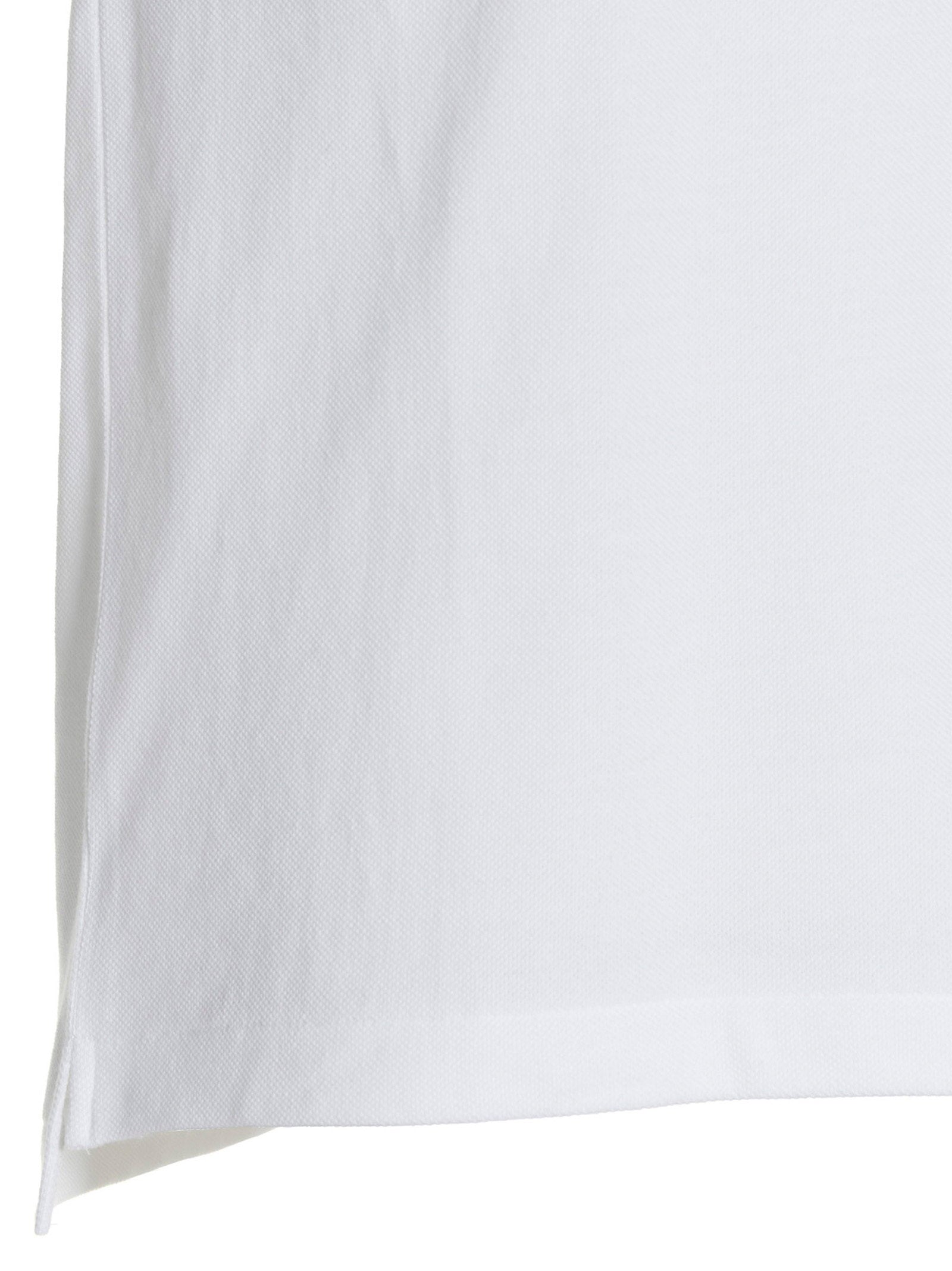 Comme Des Garçons Play Logo-Embroidered Piqué Polo — White, view 4