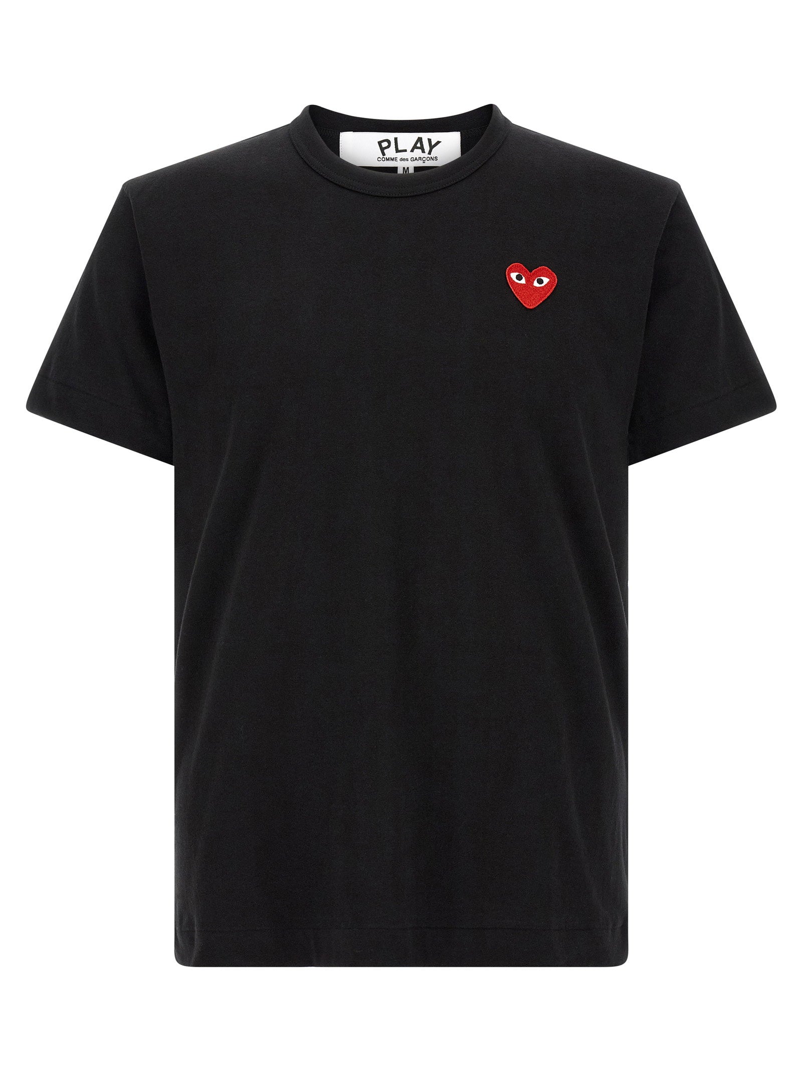 Comme Des Garçons Play Heart-Patch Embroidered T-Shirt — Black by Comme Des Garçons Play