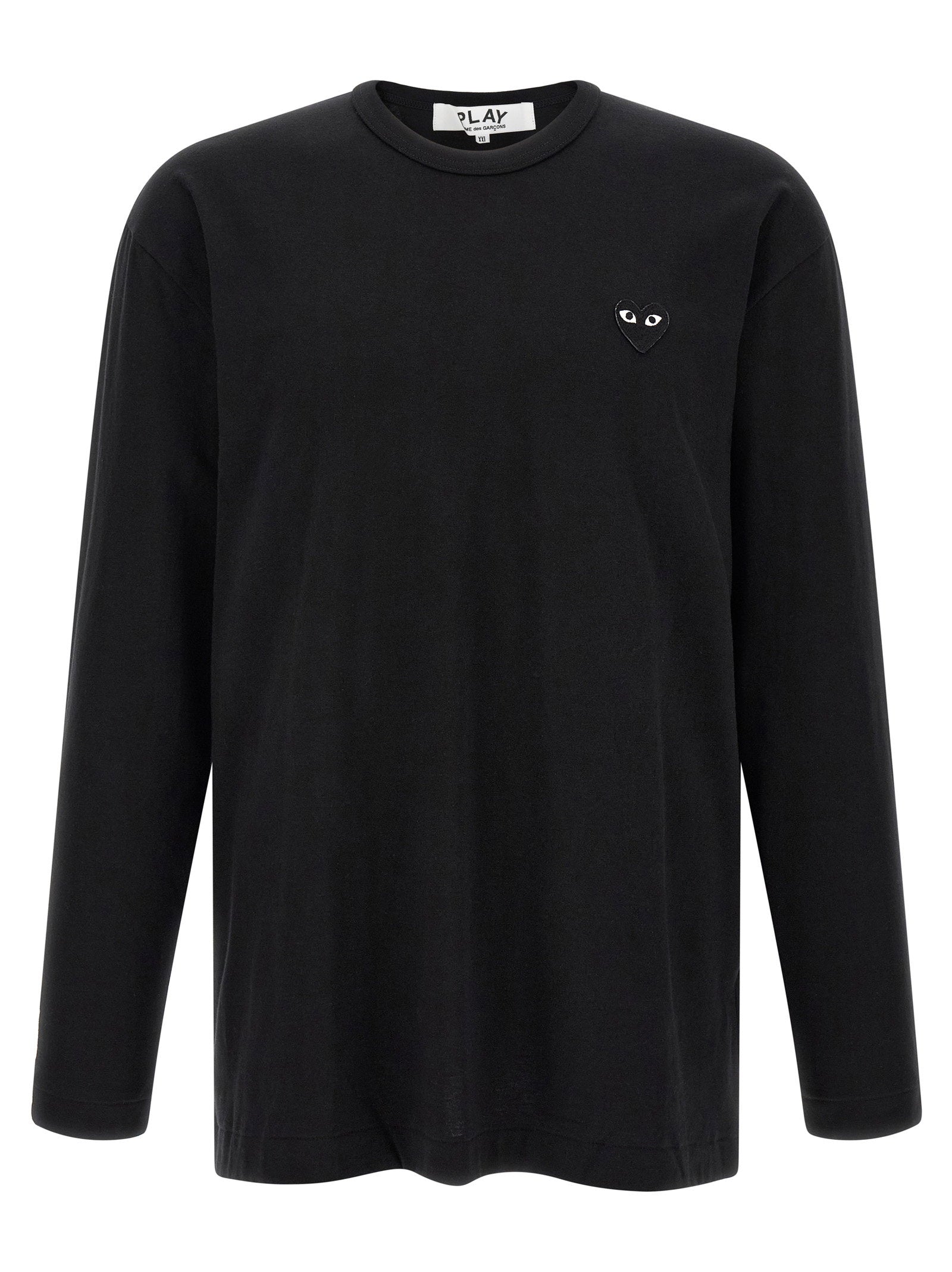 Comme Des Garçons Play Heart-Embroidered T-Shirt — Black by Comme Des Garçons Play
