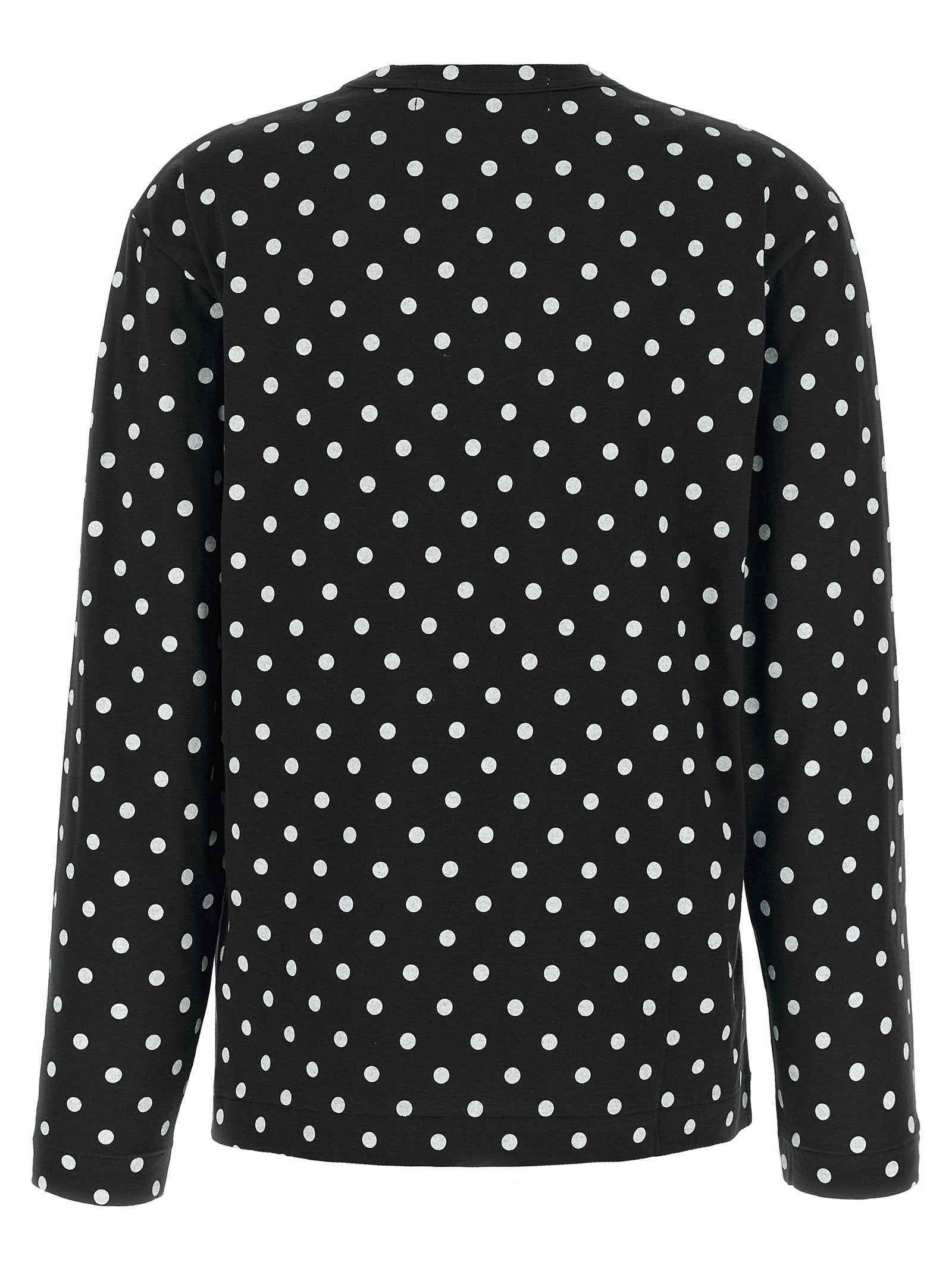 Comme Des Garçons Play Polka-Dot Red Emblem T-shirt — Black, view 2