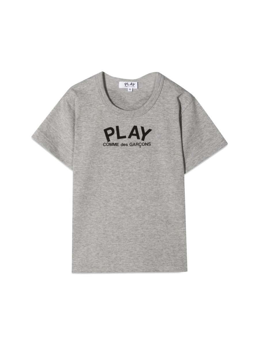 Comme Des GarçOns Play Cotton Knit T-Shirt — Gray, view 2