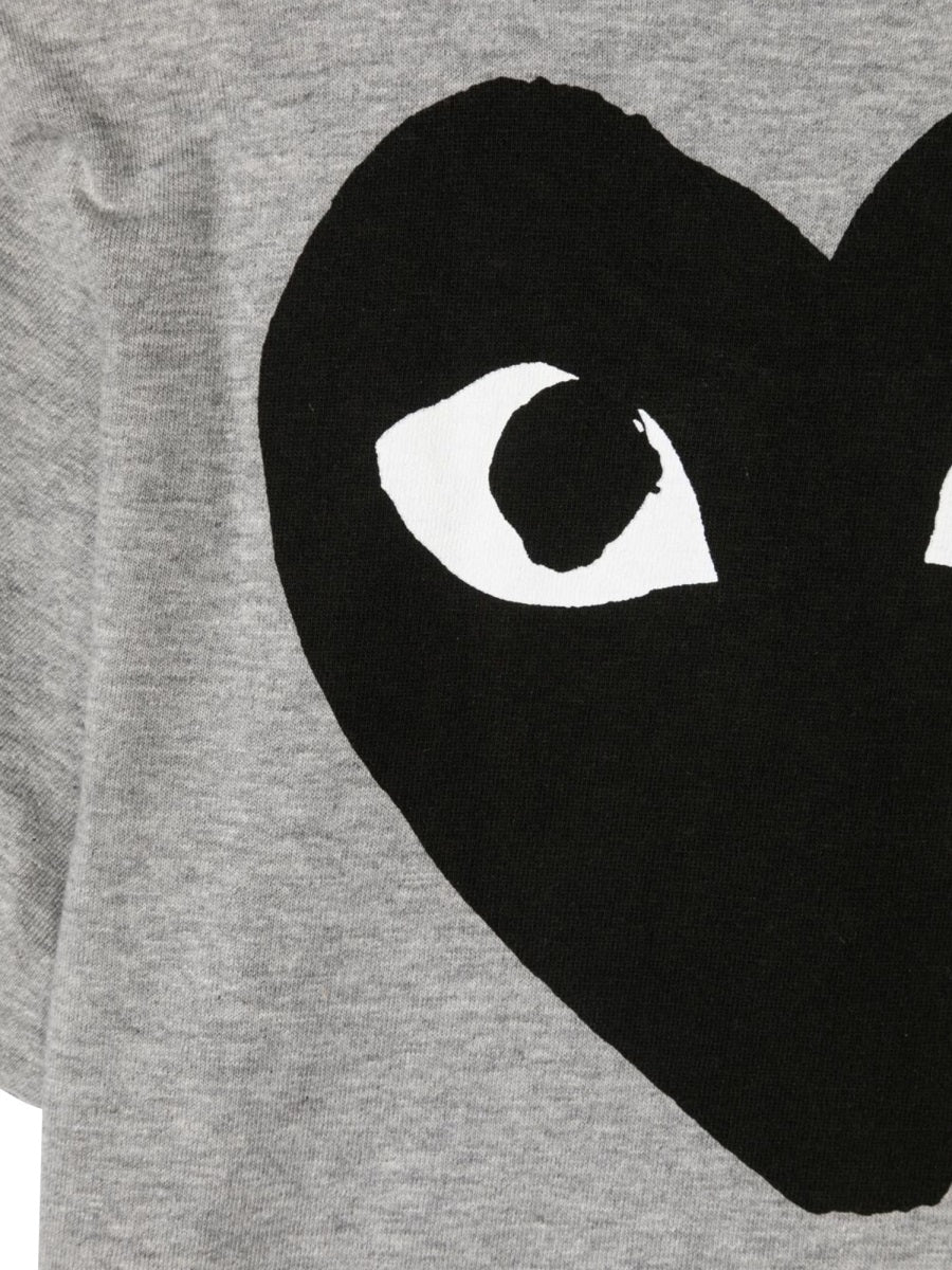 Comme Des GarçOns Play Cotton Knit T-Shirt — Gray, view 3