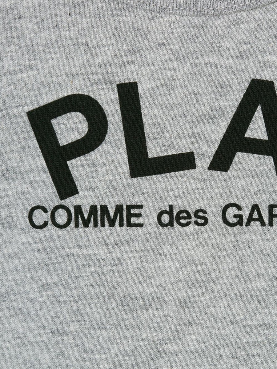 Comme Des GarçOns Play Logo Cotton T-Shirt — Gray, view 6