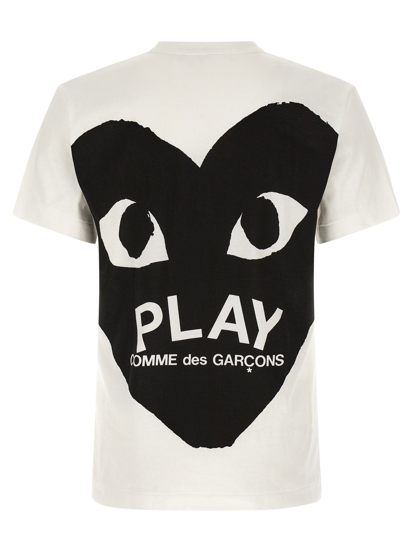 Comme Des Garçons Play Heart Embroidery T-shirt — White, view 2