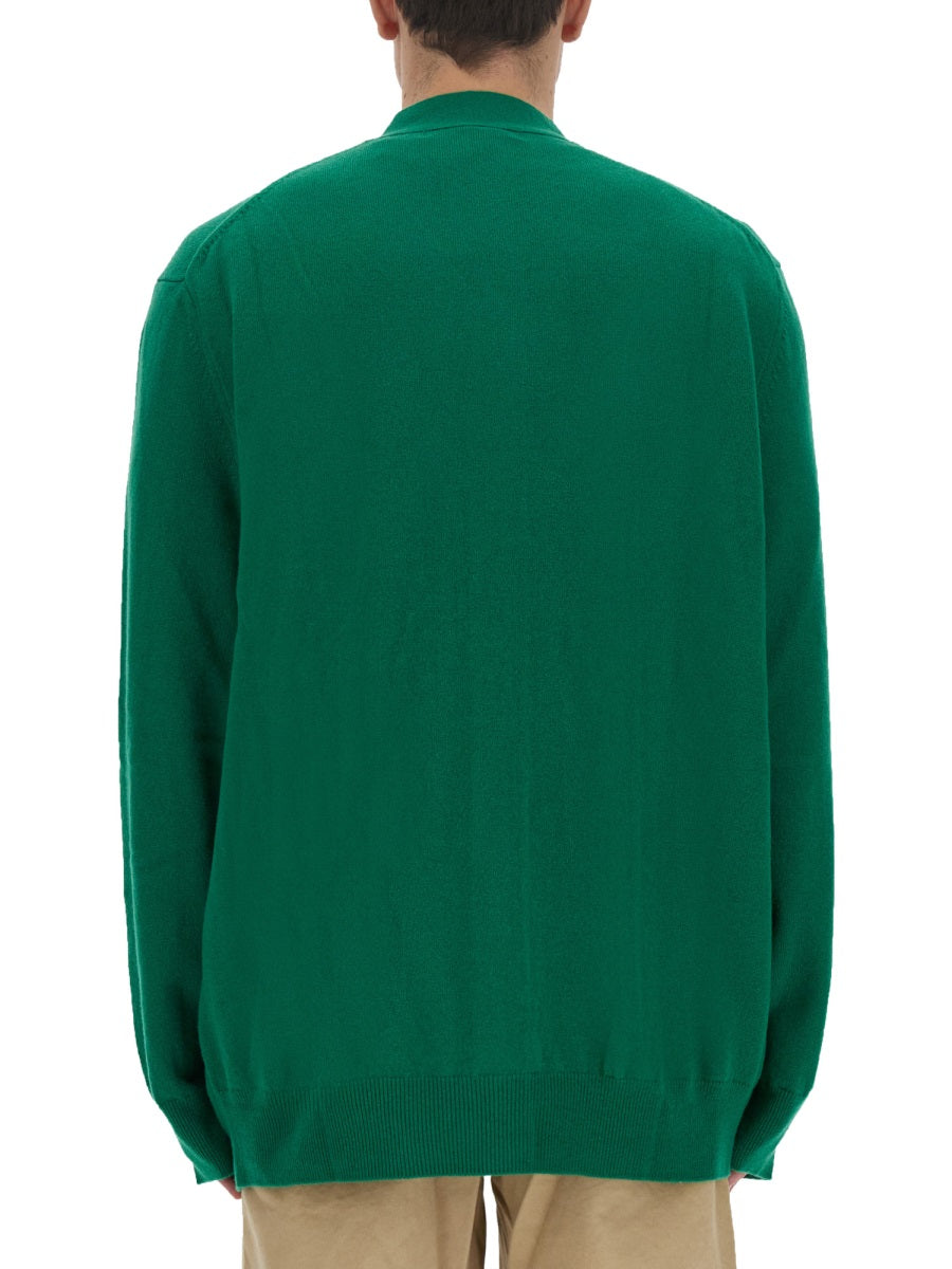 Comme Des GarçOns Shirt Wool Cardigan — Green, view 2