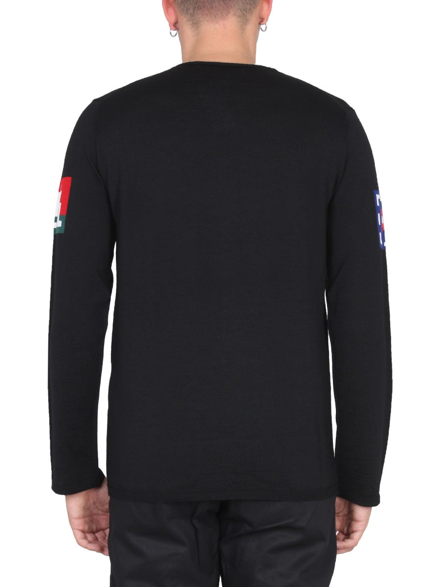 Comme Des GarçOns Shirt Wool Jersey Sweater — Black, view 2