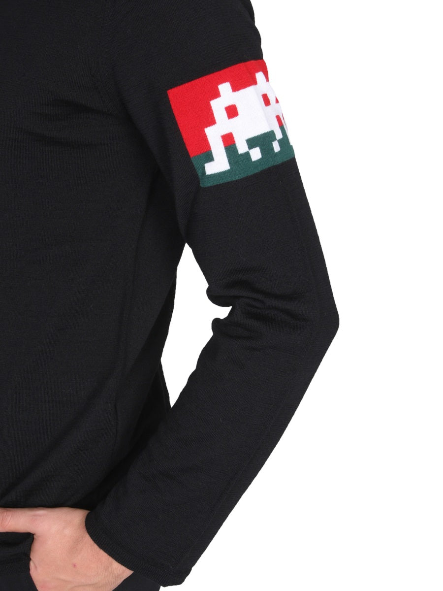 Comme Des GarçOns Shirt Wool Jersey Sweater — Black, view 4