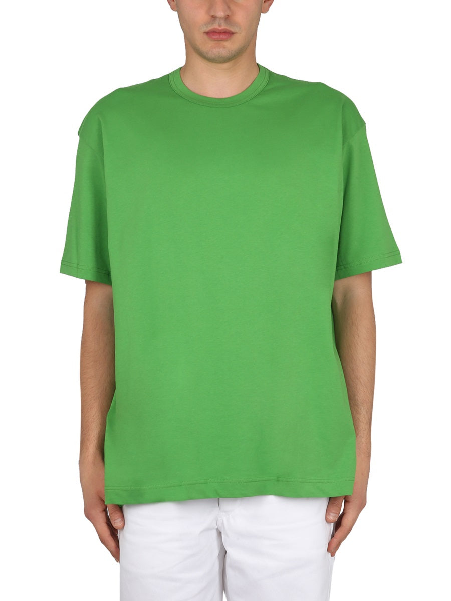 Comme Des GarçOns Shirt Logo-Print Cotton T-Shirt — Green, view 3